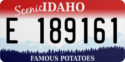 ID license plate E189161