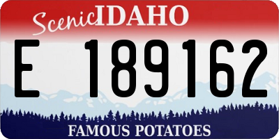 ID license plate E189162