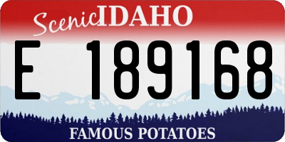 ID license plate E189168