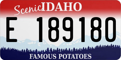 ID license plate E189180