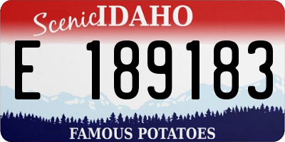 ID license plate E189183
