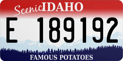 ID license plate E189192