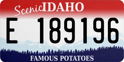 ID license plate E189196
