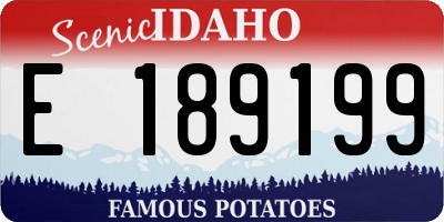ID license plate E189199