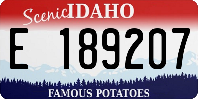 ID license plate E189207