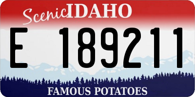 ID license plate E189211