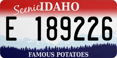 ID license plate E189226
