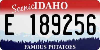 ID license plate E189256