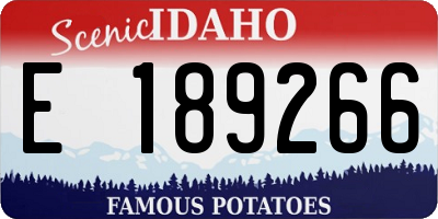 ID license plate E189266