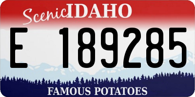 ID license plate E189285