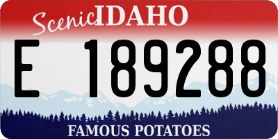 ID license plate E189288