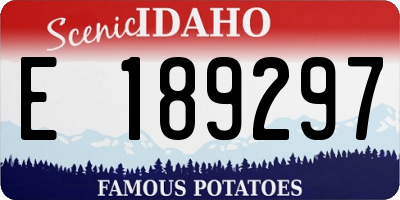 ID license plate E189297