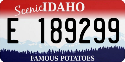 ID license plate E189299