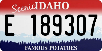 ID license plate E189307