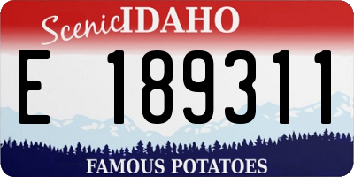ID license plate E189311
