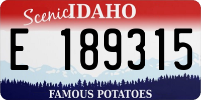 ID license plate E189315