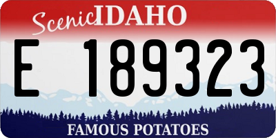 ID license plate E189323