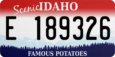 ID license plate E189326