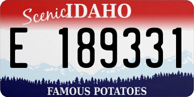 ID license plate E189331