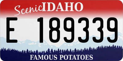 ID license plate E189339