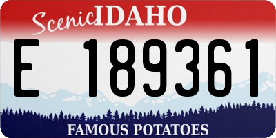 ID license plate E189361