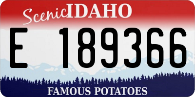 ID license plate E189366