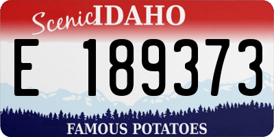 ID license plate E189373