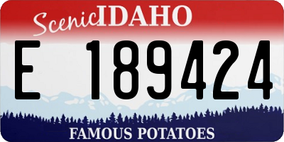 ID license plate E189424