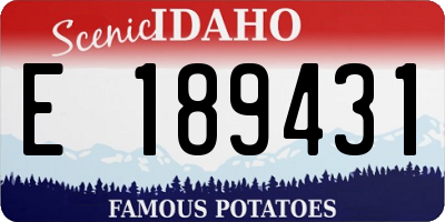 ID license plate E189431