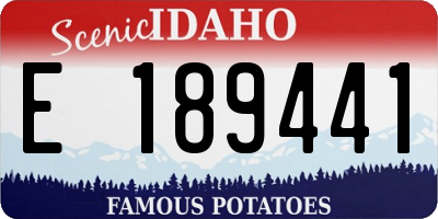 ID license plate E189441