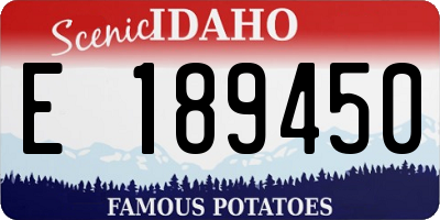 ID license plate E189450