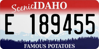 ID license plate E189455