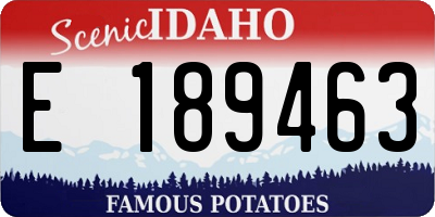 ID license plate E189463