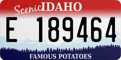 ID license plate E189464