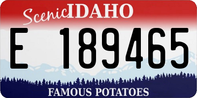 ID license plate E189465