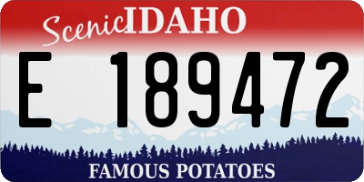 ID license plate E189472