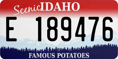 ID license plate E189476
