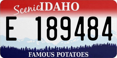 ID license plate E189484
