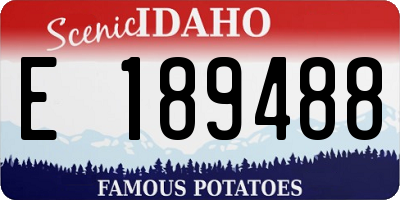 ID license plate E189488