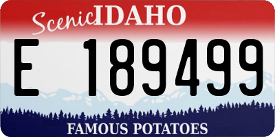 ID license plate E189499