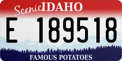 ID license plate E189518