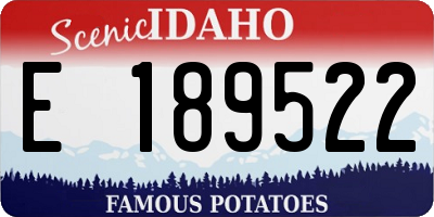 ID license plate E189522