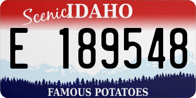 ID license plate E189548