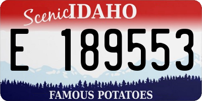 ID license plate E189553