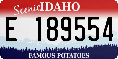 ID license plate E189554
