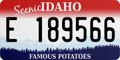 ID license plate E189566