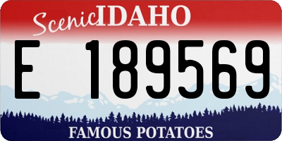 ID license plate E189569