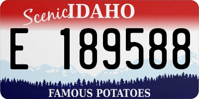 ID license plate E189588