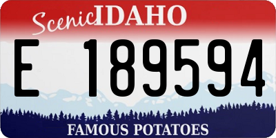 ID license plate E189594