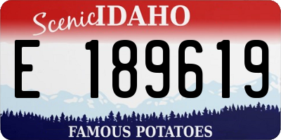 ID license plate E189619